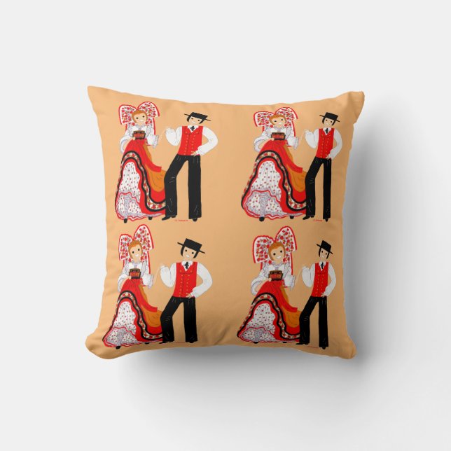 Folklore d'Alsace, France Throw Pillow (Front)