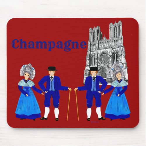 Folklore de la Champagne France Mouse Pad