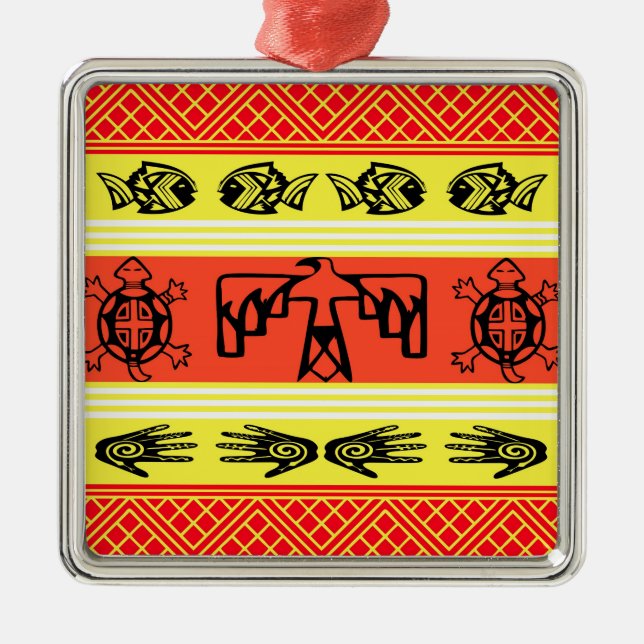 Folklore design metal ornament (Front)