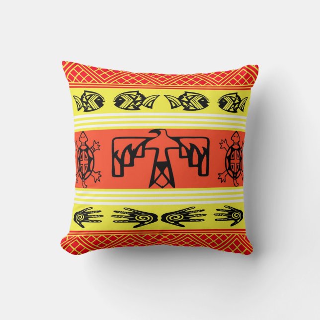 Folklore design throw pillow (Front)