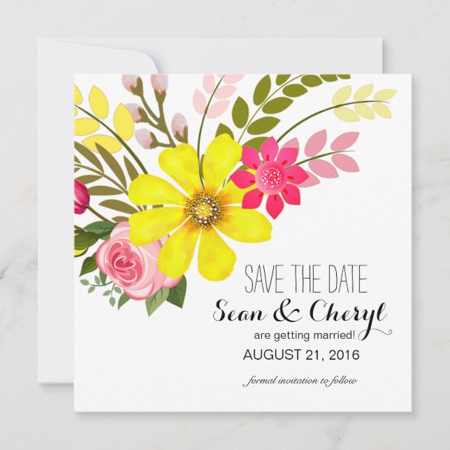 Folklore Flower Garden Save the Date (Front)