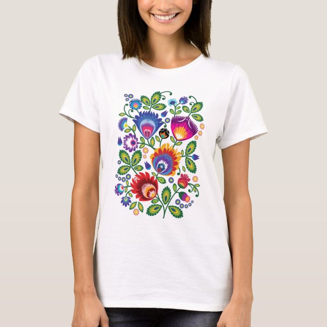 Folklore flowers, mix of colours 4 T-Shirt (Front)