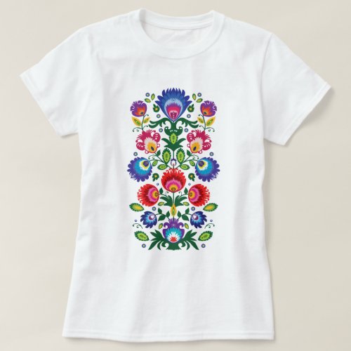 Folklore flowers mix of colours 6 T_Shirt