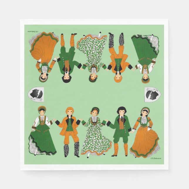 Folklore of Corsica, France Napkins (Front)