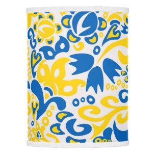 Folklore pattern with Ukrainian flag colors Lamp Shade