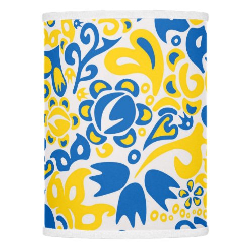 Folklore pattern with Ukrainian flag colors Lamp Shade