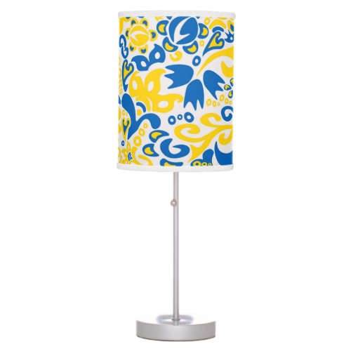 Folklore pattern with Ukrainian flag colors  Table Lamp