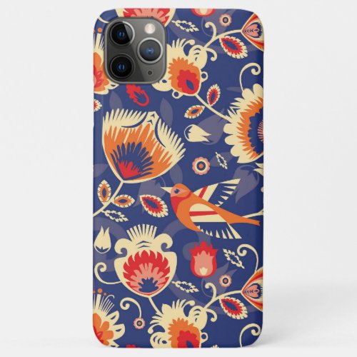 Folklore pattern with yellow flowers 002 iPhone 11 Pro Max Case