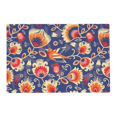 Folklore pattern with yellow flowers 002 Placemat