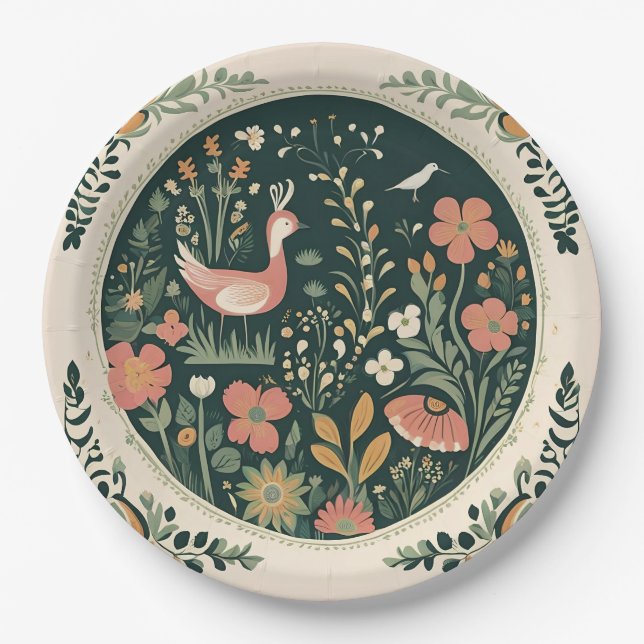 Folklore Spring Paper Plates (Front)
