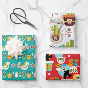 Folklorico Pattern Set A Wrapping Paper Sheets