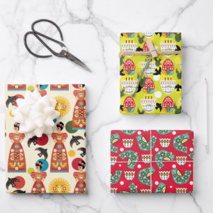 Folklorico Pattern Set B Wrapping Paper Sheets