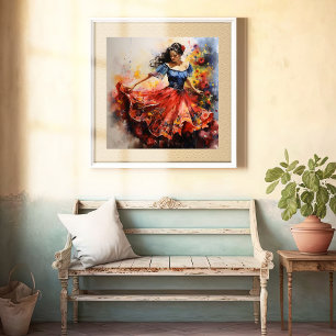 Folklórico Rhythms, Vibrant Dance Poster