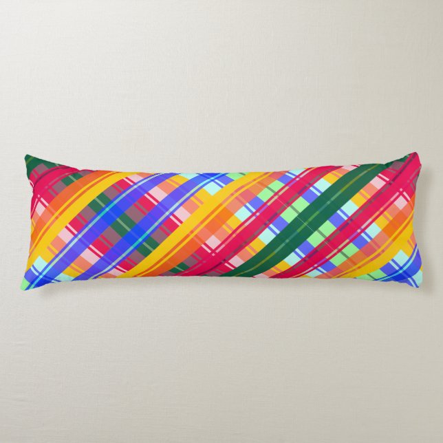 Folkloristic patterns abstraction body pillow (Front)