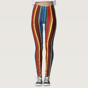 Folkloristic patterns abstraction leggings