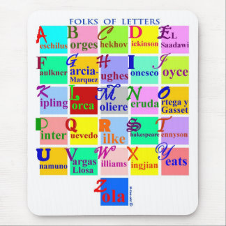 Folks of Letters Mouse Pad