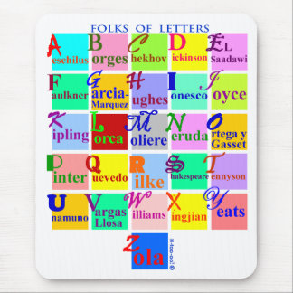 Folks of Letters Mouse Pad