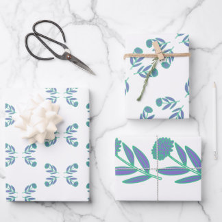 Folksy Flowers Wrapping Paper