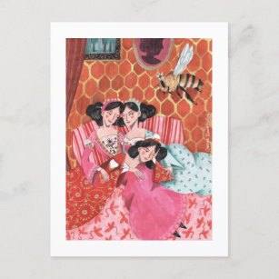 Folktale Fairytale   The Queen Bee   Pink Holiday Postcard