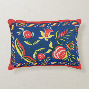 folky Pennsylvania Dutch motif Accent Pillow