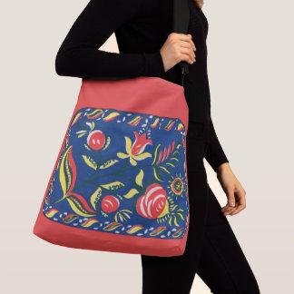 folky Pennsylvania Dutch motif Crossbody Bag