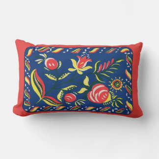 folky Pennsylvania Dutch motif Lumbar Pillow