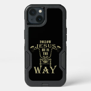Follow Jesus He is the Way Christian Motorcycle   iPhone 13 Case