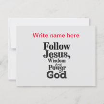 Follow Jesus Personalized Postcard