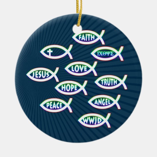 Follow Jesus | Share your Faith Ceramic Ornament (Front)