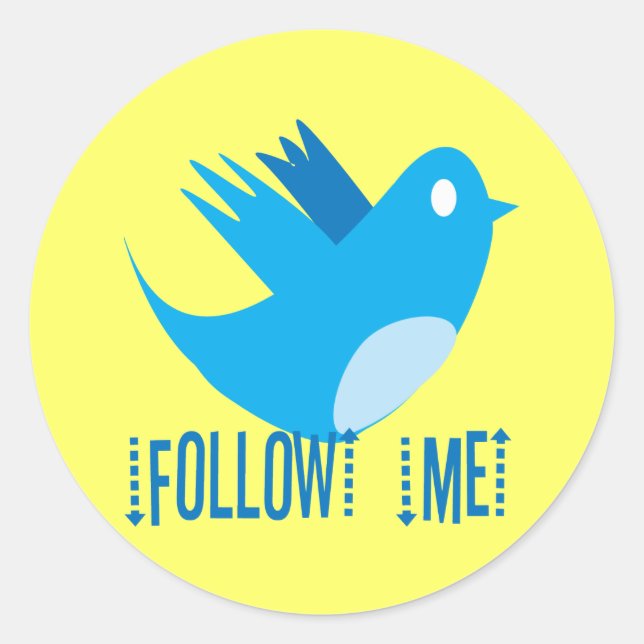 Follow Me Classic Round Sticker (Front)