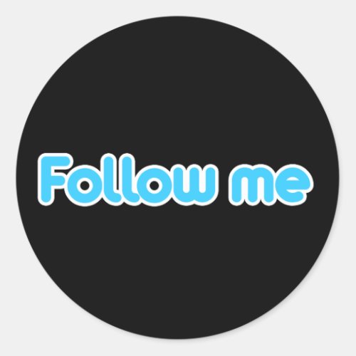 Follow me classic round sticker