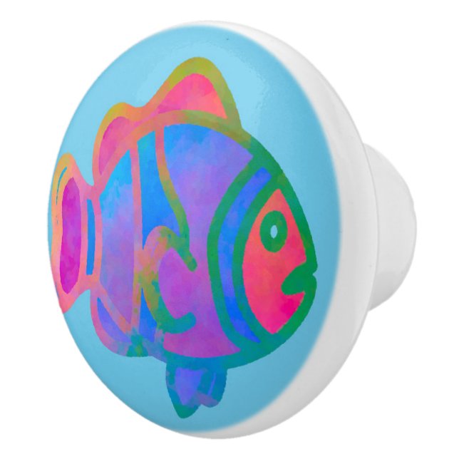 Follow Me in the Rock Pool Ceramic Knob (Right)