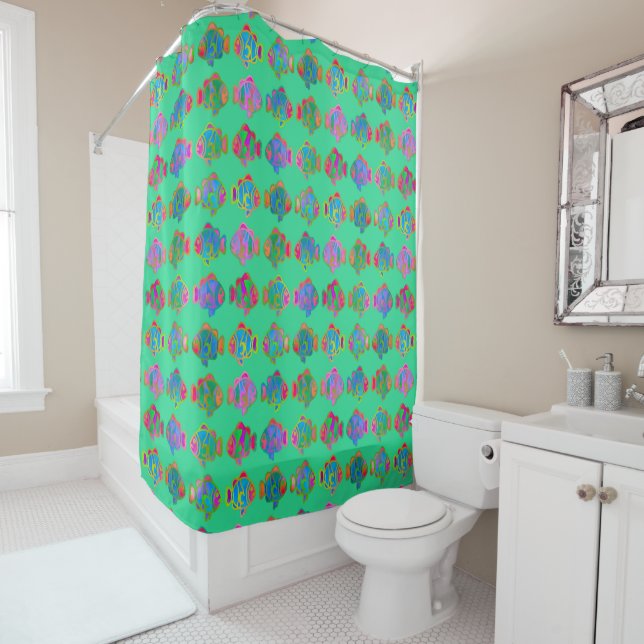 Follow Me in the Sea Shower Curtain (In Situ)