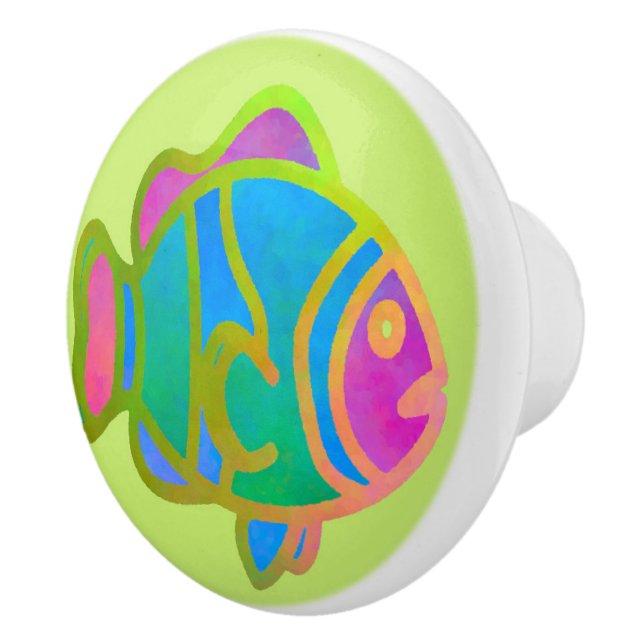 Follow Me in the Tropical Reef Ceramic Knob (Right)