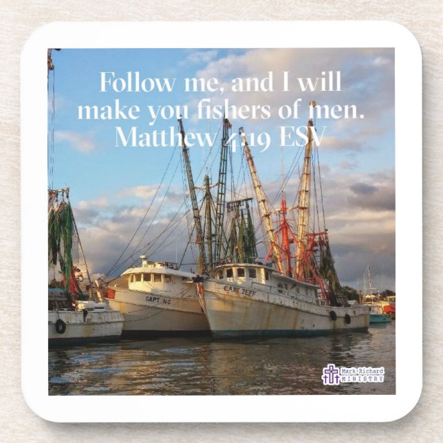 "Follow Me" Inspirational Cork Coaster (Front)