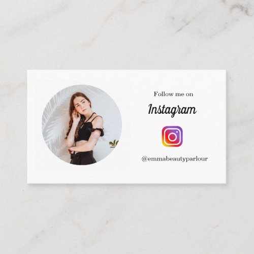 follow me Instagram business/personal minimalist Calling Card