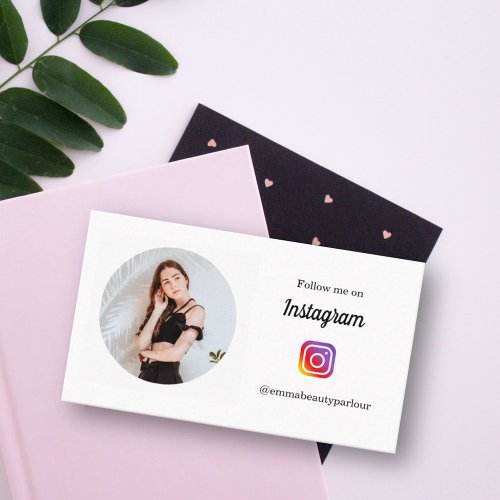 follow me Instagram businesspersonal minimalist Calling Card