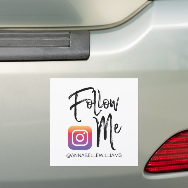 Follow Me Instagram Social Media   Car Magnet (In Situ)