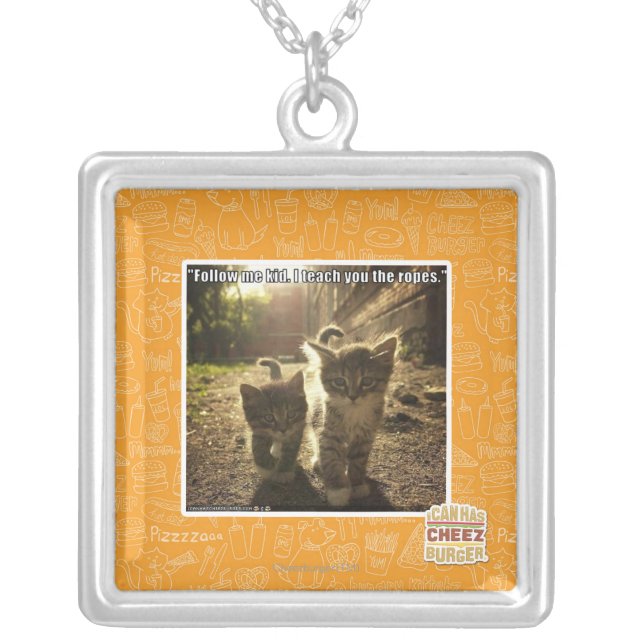 Follow Me Kid Silver Plated Necklace (Front)