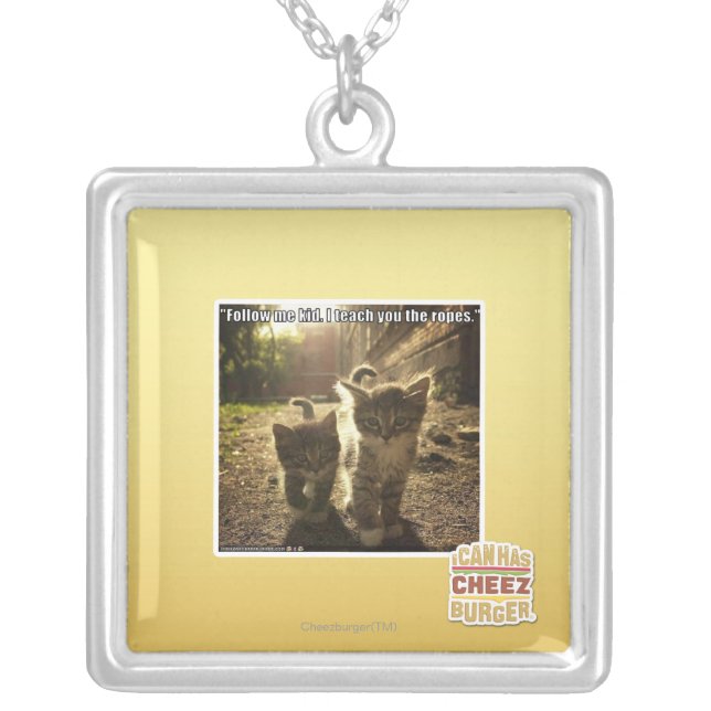 Follow Me Kid Silver Plated Necklace (Front)