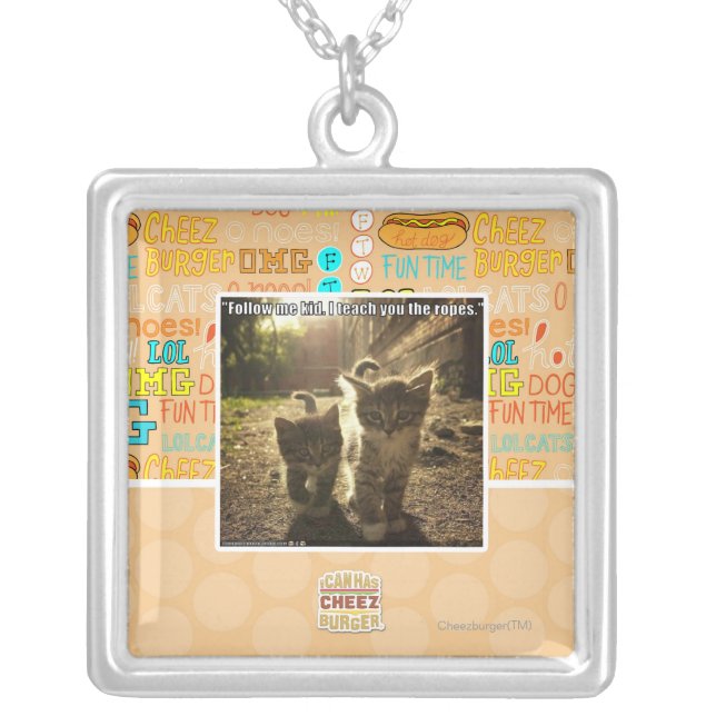 Follow Me Kid Silver Plated Necklace (Front)