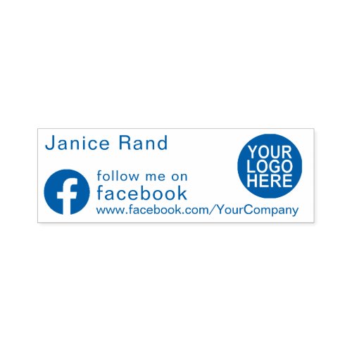 Follow Me on Facebook Logo Self_inking Stamp
