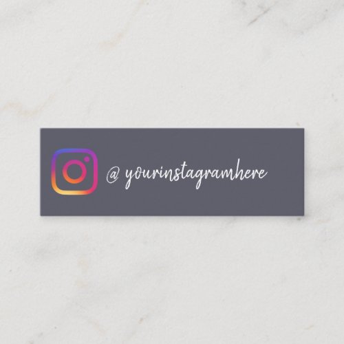 Follow me on Instagram Dark Mini Business Card