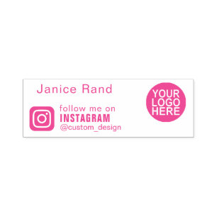 Follow Me on INSTAGRAM Logo Self-inking Stamp