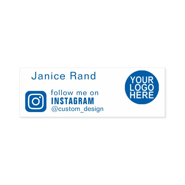 Follow Me on INSTAGRAM Logo Self-inking Stamp (Design)