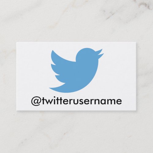 Follow Me On Twitter Customizable Username Business Card