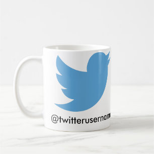 Follow Me On Twitter (Customizable Username) Coffee Mug