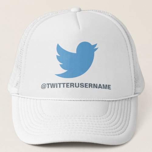 Follow Me On Twitter Customizable Username Trucker Hat