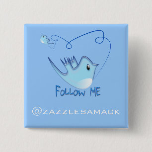 Follow Me Pinback Button