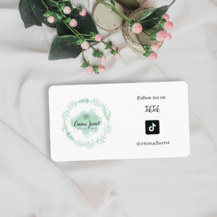 follow me Tiktok business logo minimalist  Calling Card